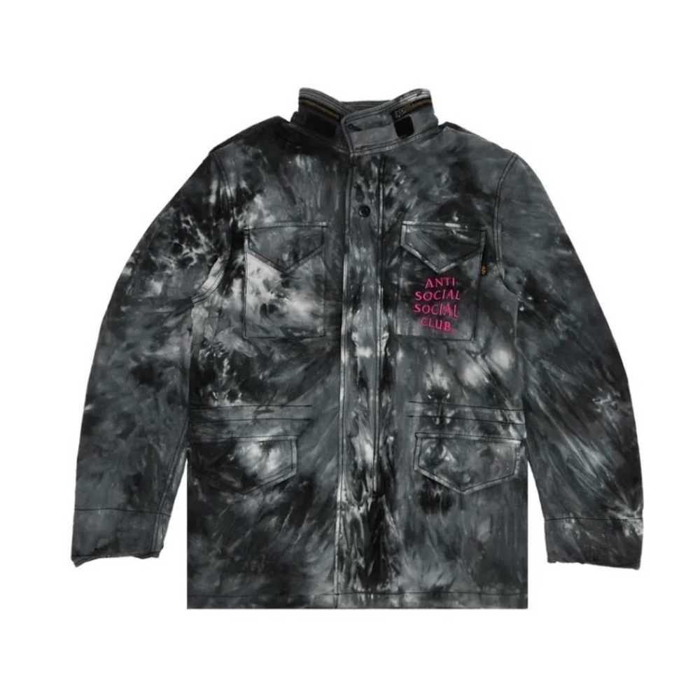 Anti Social Social Club Black and White Bomber Jacket